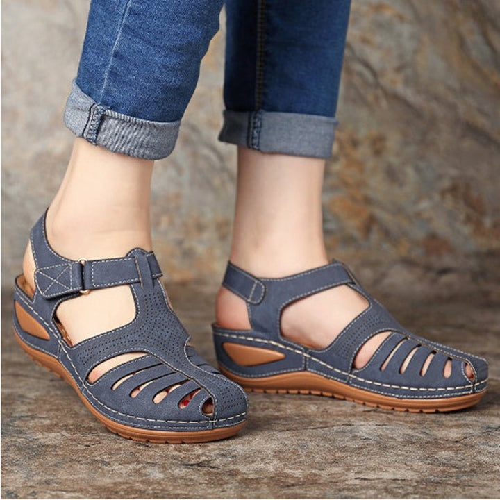 Wedges Sandals Summer Women's Round Toe Roman Shoes - Muhaab