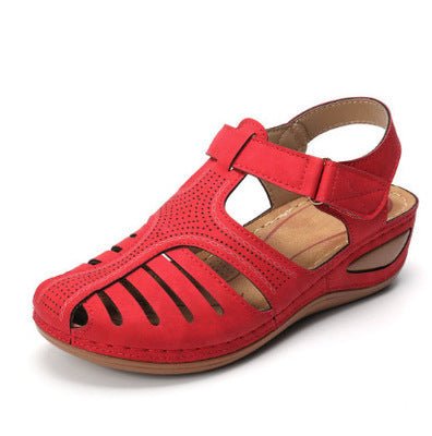 Wedges Sandals Summer Women's Round Toe Roman Shoes - Muhaab