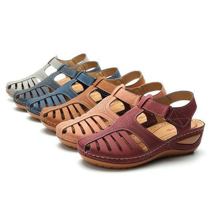 Wedges Sandals Summer Women's Round Toe Roman Shoes - Muhaab