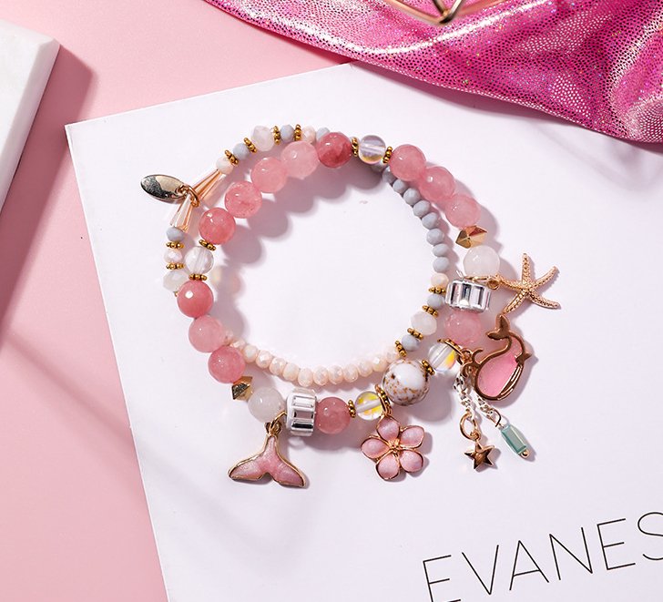 Whale tail bracelet double elastic personality retro flower starfish national wind jewelry - Muhaab