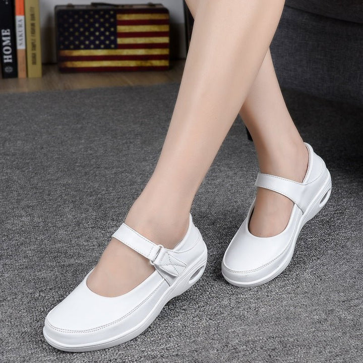 White Nurse Nursing Work Shoes Newest Resistant Comfort Mary Jane Slip - Muhaab