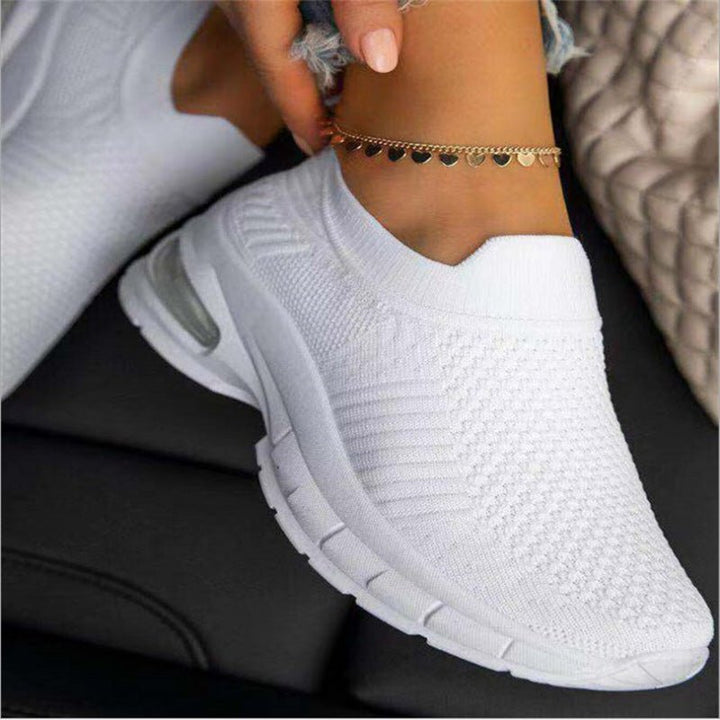 White Sneakers for Women Sports Shoes Vulcanize Female Sock Summer Sneakers Trainers Casual - Muhaab