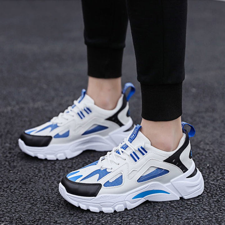 White Sneakers Men Non Slip Walking Running Shoes Sports - Muhaab