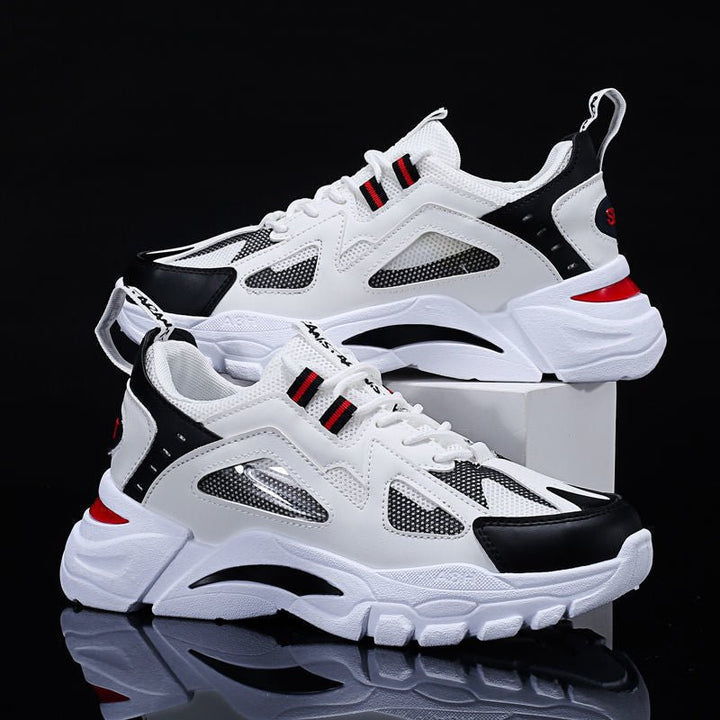 White Sneakers Men Non Slip Walking Running Shoes Sports - Muhaab