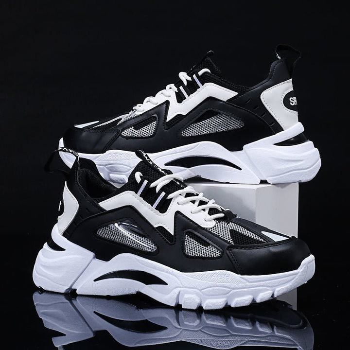 White Sneakers Men Non Slip Walking Running Shoes Sports - Muhaab