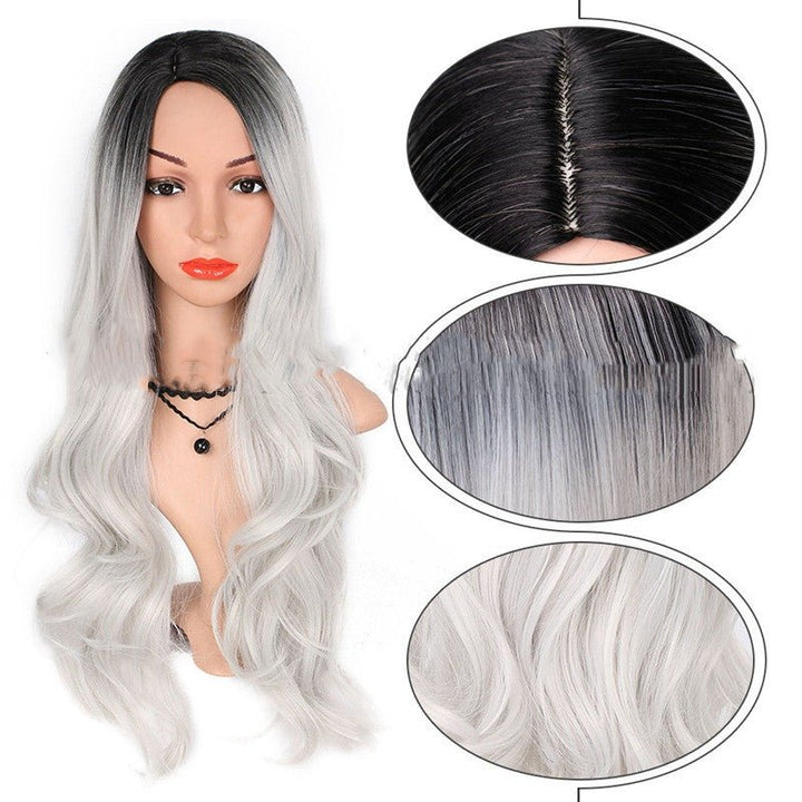 Wig foreign trade wig female gradient chemical fiber wig wig - Muhaab