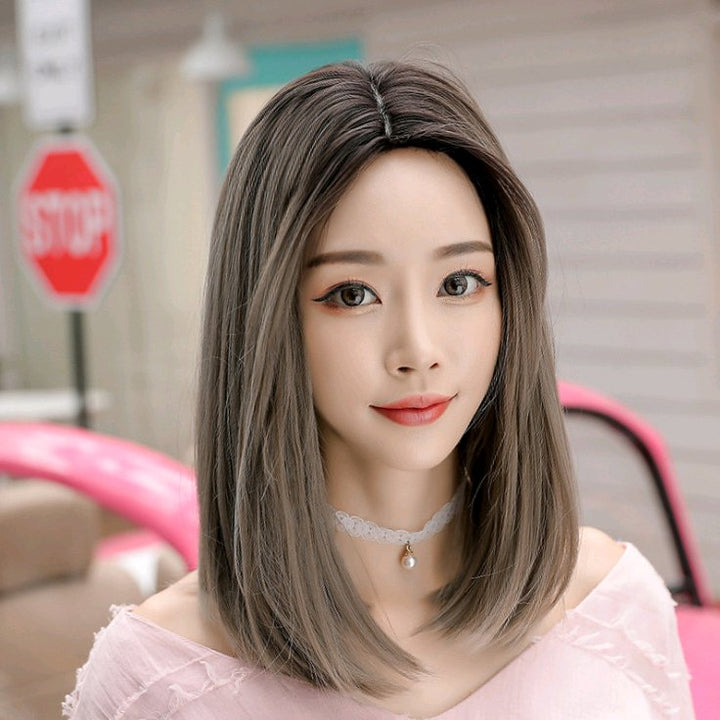 Wig in the long straight hair fashion realistic wig wig long straight hair - Muhaab