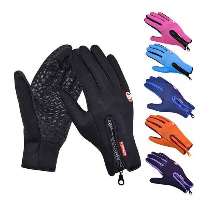 Winter Gloves Touch Screen Riding Motorcycle Sliding Waterproof Sports Gloves With Fleece - Muhaab