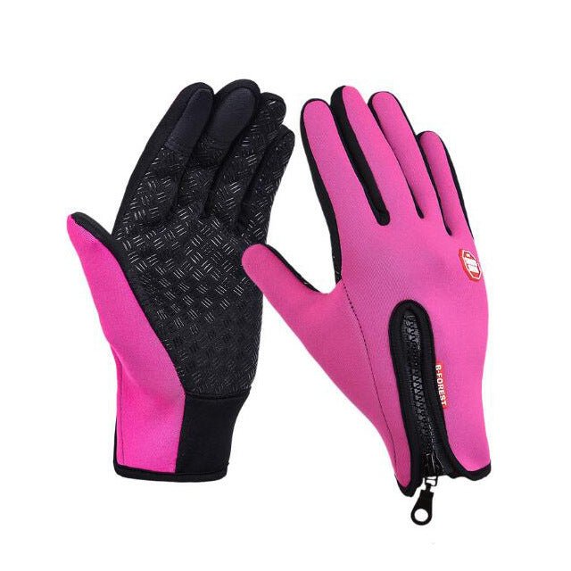 Winter Gloves Touch Screen Riding Motorcycle Sliding Waterproof Sports Gloves With Fleece - Muhaab