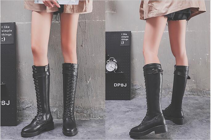 Women Long Boots High Boots Flat Boots Big Size - Muhaab