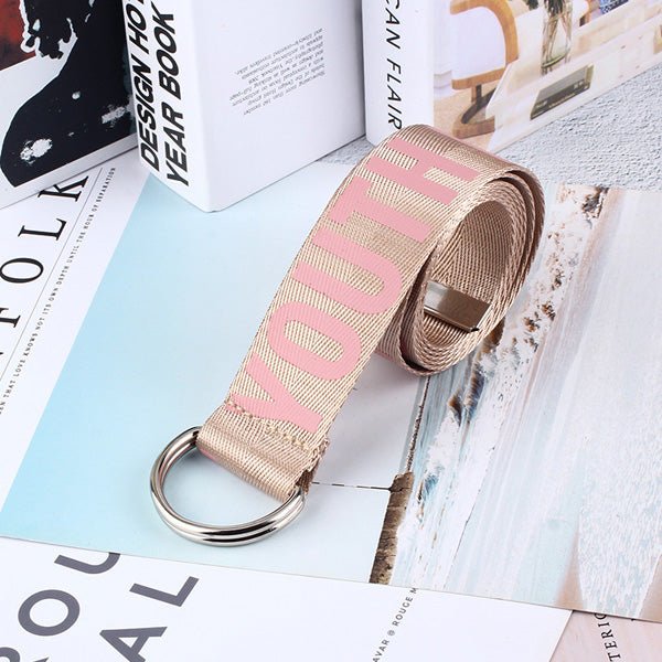 Women's alphabet canvas belt - Muhaab