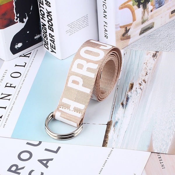 Women's alphabet canvas belt - Muhaab