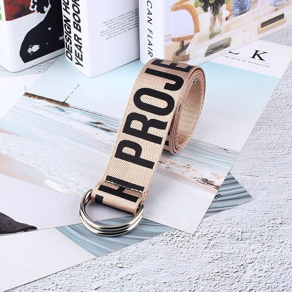 Women's alphabet canvas belt - Muhaab