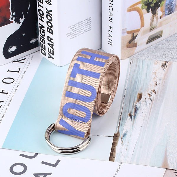 Women's alphabet canvas belt - Muhaab