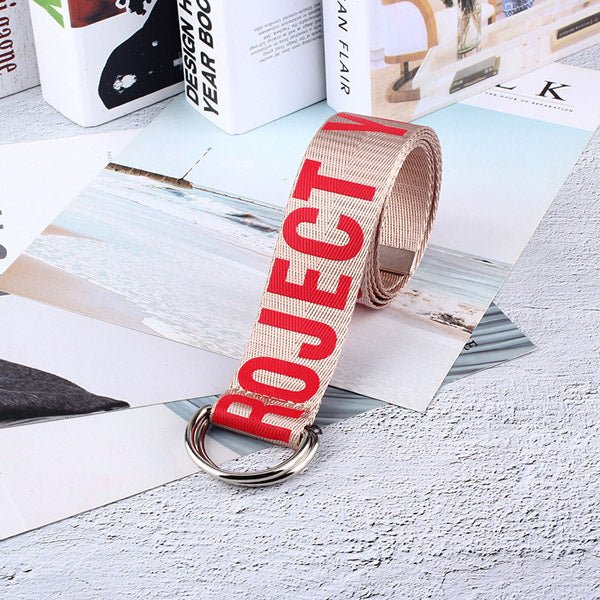 Women's alphabet canvas belt - Muhaab