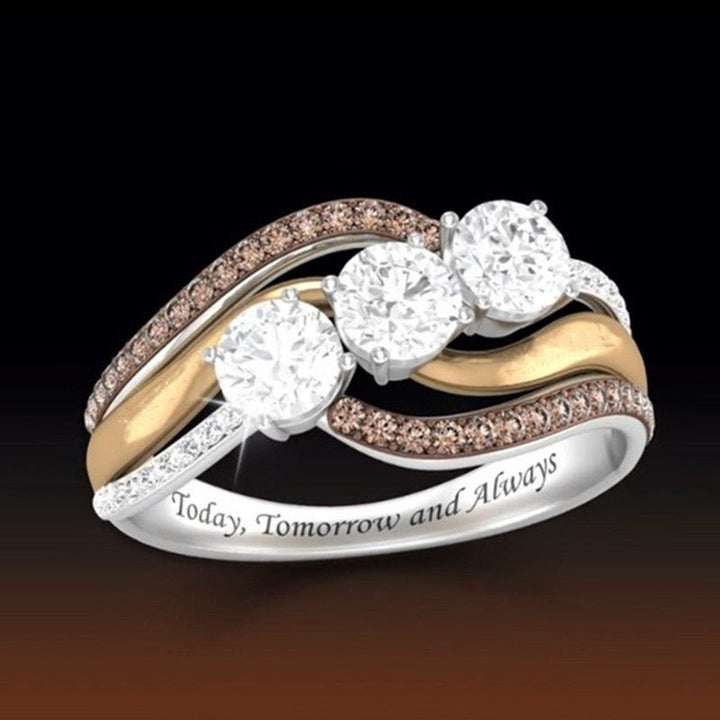 Women's Fashion Engagement Ring With Diamonds - Muhaab