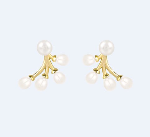 Women's Fashion Simple Sterling Silver Pearl Earrings - Muhaab