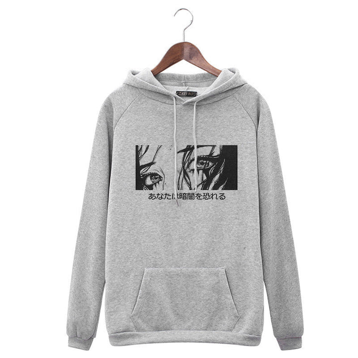 Women's Hoodie Anime Crying Girl Sweatshirt - Muhaab