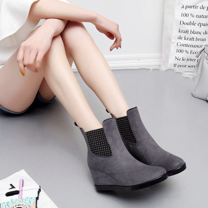 Women's Short Wedges Non-slip Rain Boots - Muhaab