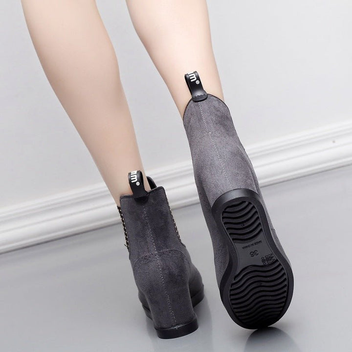 Women's Short Wedges Non-slip Rain Boots - Muhaab