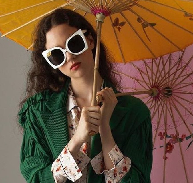 Women's Vintage Cat Eye Sunglasses Women Gradient Lens Sunglasses Glasses - Muhaab