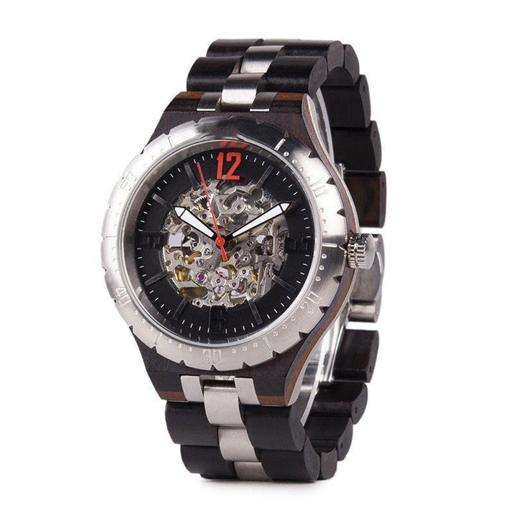 Wooden Automatic Mechanical Watches Men Luxury - Muhaab