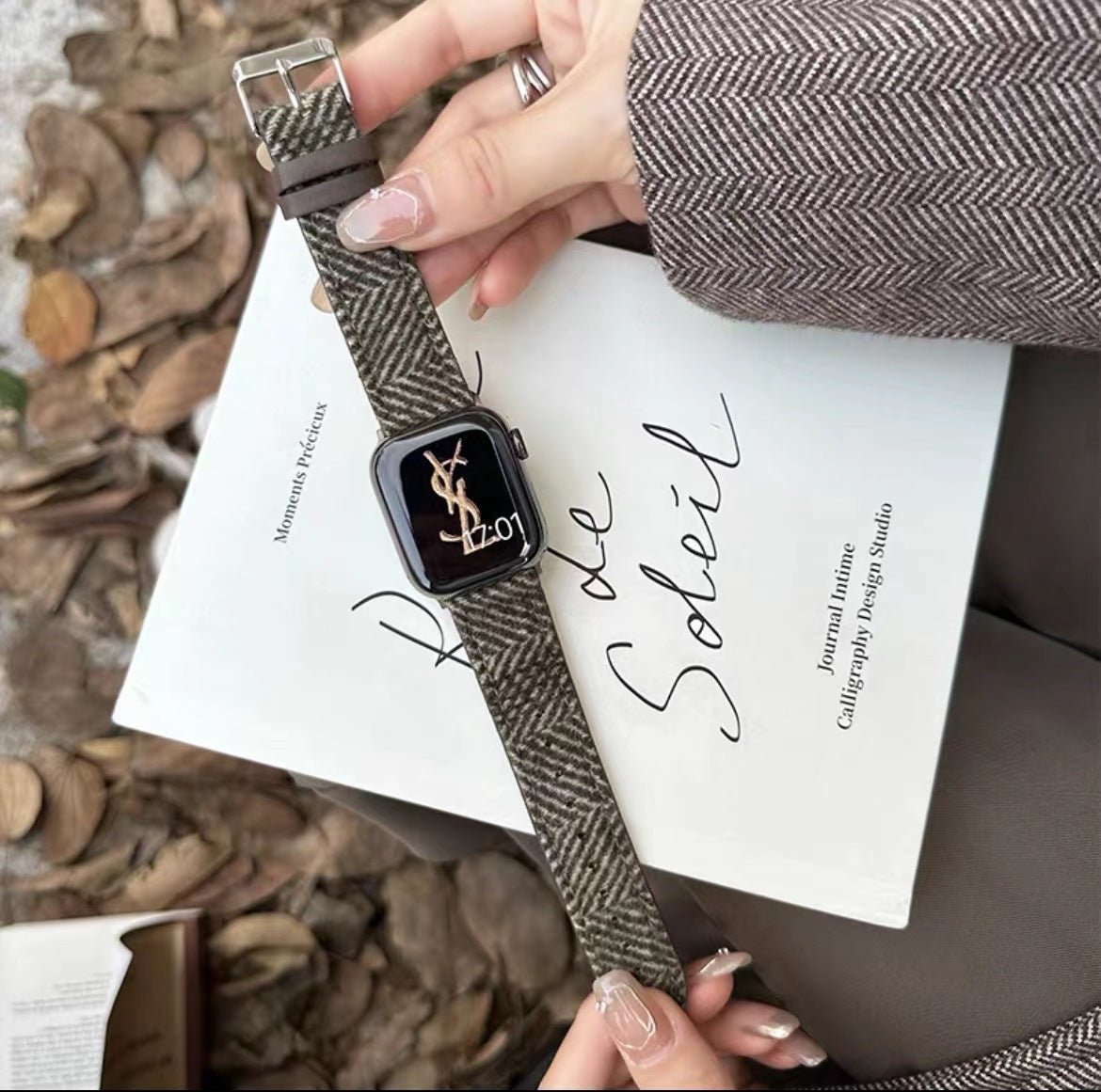 Woolen Leather Strap Straight Interface - Muhaab