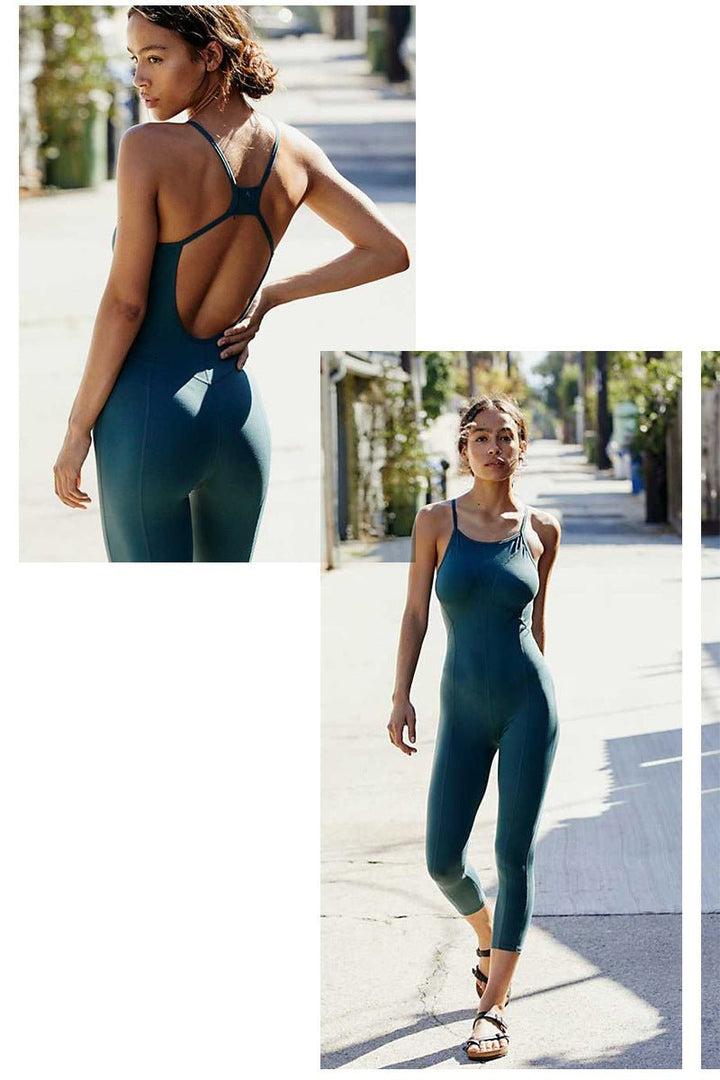 Yoga Jumpsuit Women Sport Suit Female Gym Fitness Clothes Tight Breathable Sportswear Women Yoga Set - Muhaab